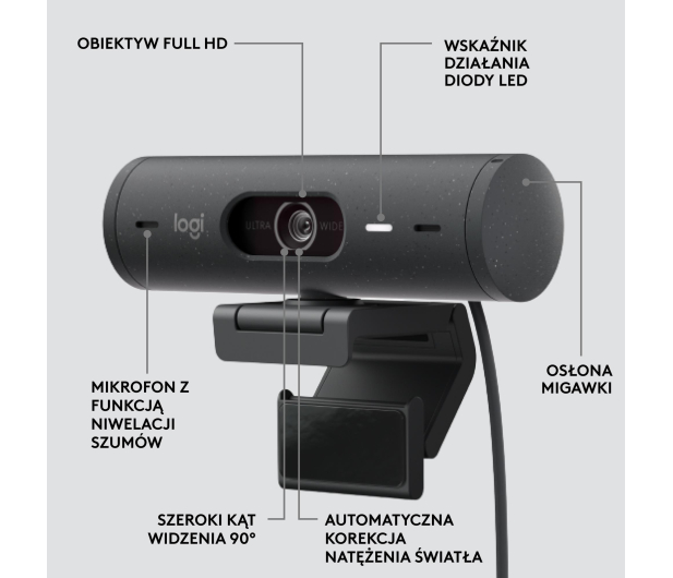LOGITECH Brio 500 Graphite - 1080203 - zdjęcie 12